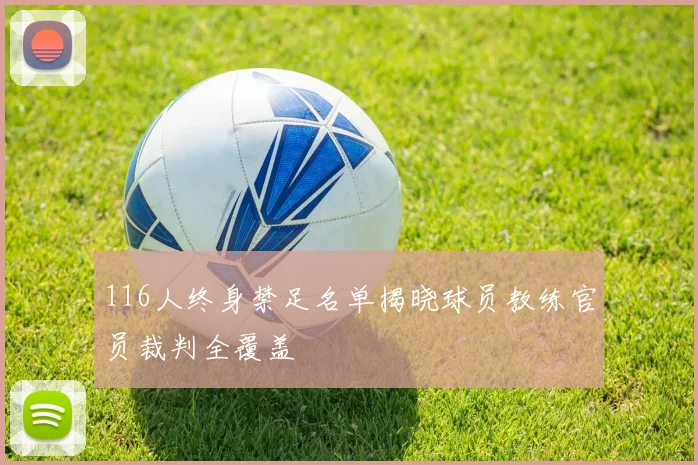 116人终身禁足名单揭晓球员教练官员裁判全覆盖